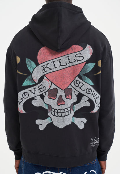Ed Hardy Love Kills Slowly ジップパーカー y2k Ed Hardy Hoodie Love By Letterbox Hoodie Ed Hardy Grunge Cyber Y2K