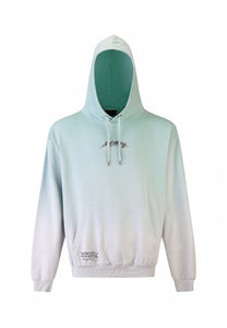 Mens Death Fighter Graphic Hoodie - Light Green/Grey