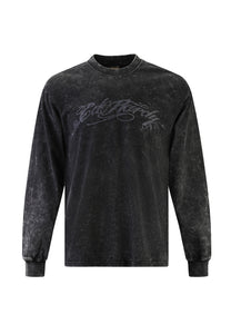 Mens Flying Drag Battle Long Sleeve Tshirt - Black