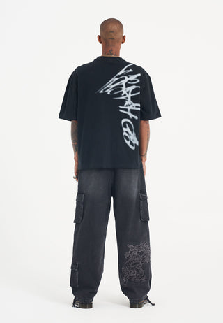 Mens Graffiti Lks Relaxed Tshirt - Black