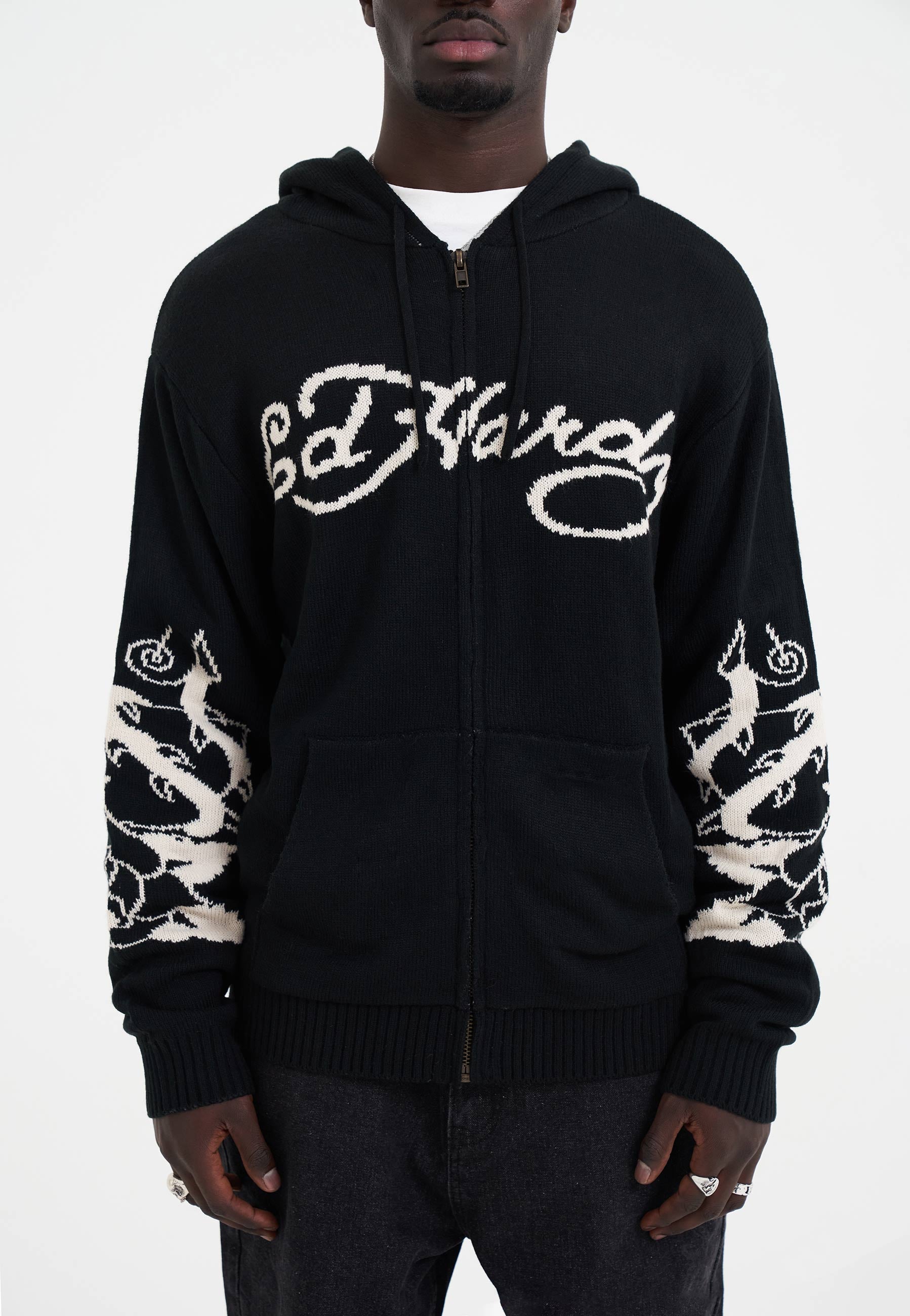 Up Hoodie Sudadera Con Capucha Ed Hardy Dragon Rose Para Hombre