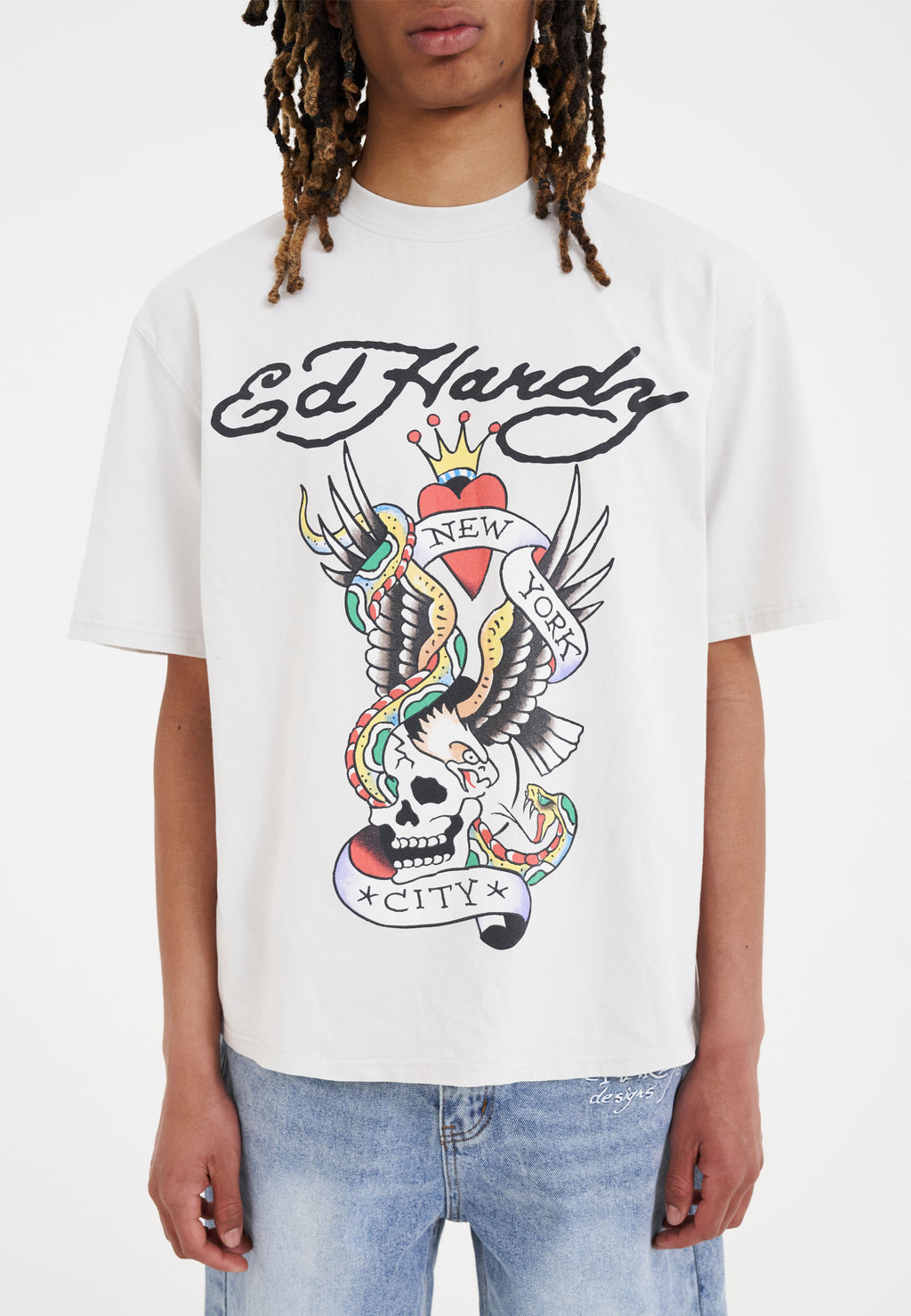 Mens New York City Tshirt - Grey – Ed Hardy UK