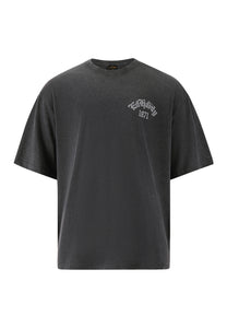 Mens Snake And Skull Acid Relaxed Tshirt - Charcoal