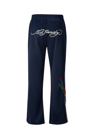 Womens Big Drag Tricot Tracksuit Joggers - Navy