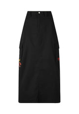 Womens Geisha Cargo Skirt - Black