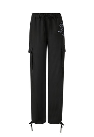 Womens Hidden Dragon Cargo Trousers - Black