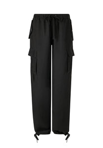 Womens Live Fast Cargo Trousers - Black
