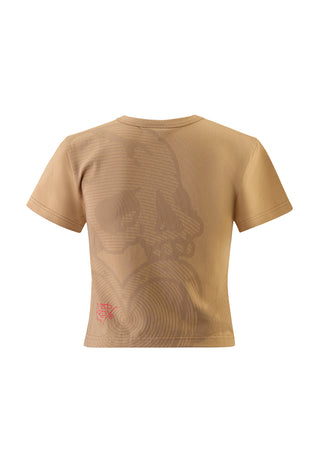 Womens Live To Ride Baby Tshirt Top - Brown
