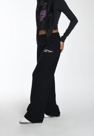 Womens Love Wrapped Relaxed Jogger - Black