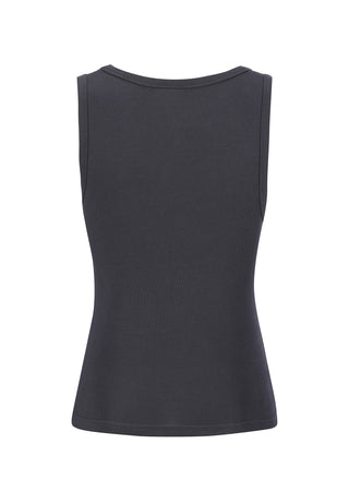 Womens New York City Diamante Cropped Vest - Charcoal