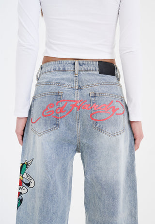 Lockere True-Til-Death-Jeans - Bleach