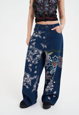 Womens True To My Love Xxtra Denim Trousers Jeans - Indigo