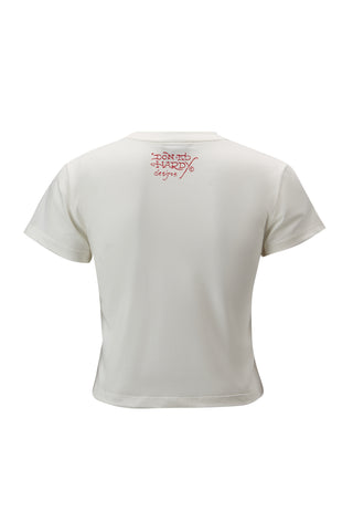 Womens Vibrant Brave Heart Baby T-Shirt - White