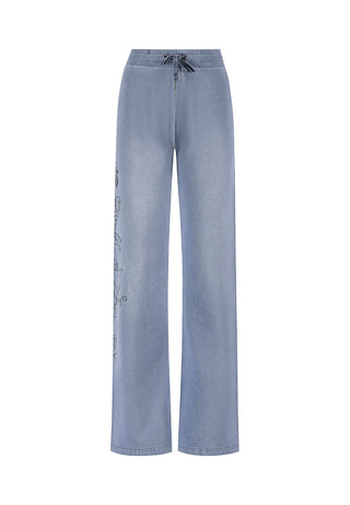 Womens Watchingfly Flared Trousers Pants - Washed Grey