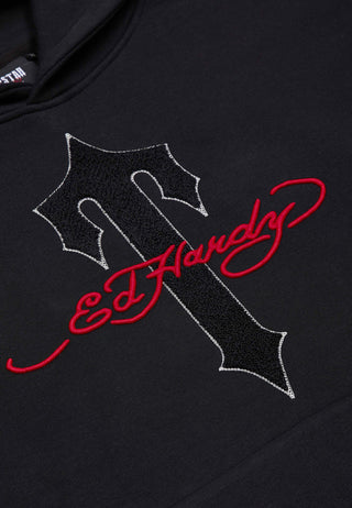 Mens Trapstar x Ed Hardy Hoodie - Black