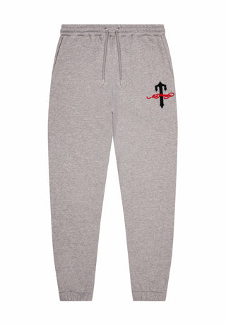 Mens Trapstar x Ed Hardy Jogger - Grey Marl