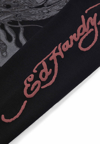 Mens Trapstar x Ed Hardy Waffle LS Top - Black