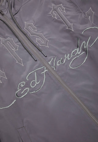 Mens Trapstar x Ed Hardy Windbreaker - Grey