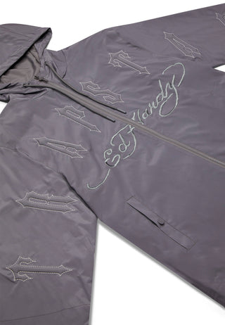 Mens Trapstar x Ed Hardy Windbreaker - Grey