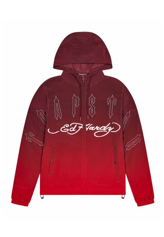 Mens Trapstar x Ed Hardy Windbreaker - Red