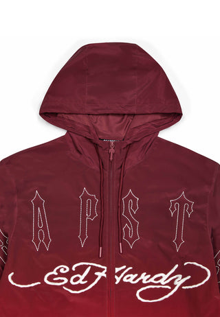 Mens Trapstar x Ed Hardy Windbreaker - Red