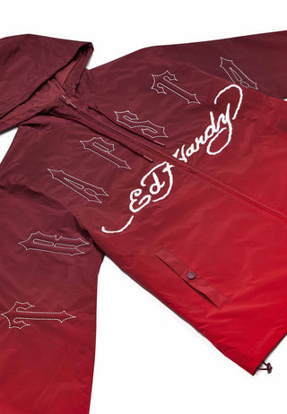 Mens Trapstar x Ed Hardy Windbreaker - Red