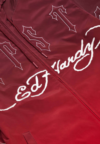 Mens Trapstar x Ed Hardy Windbreaker - Red