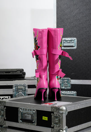 Tattoo Belt Boot - Pink