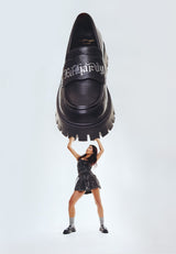 Womens Ed Hardy Metallic Loafer - Black