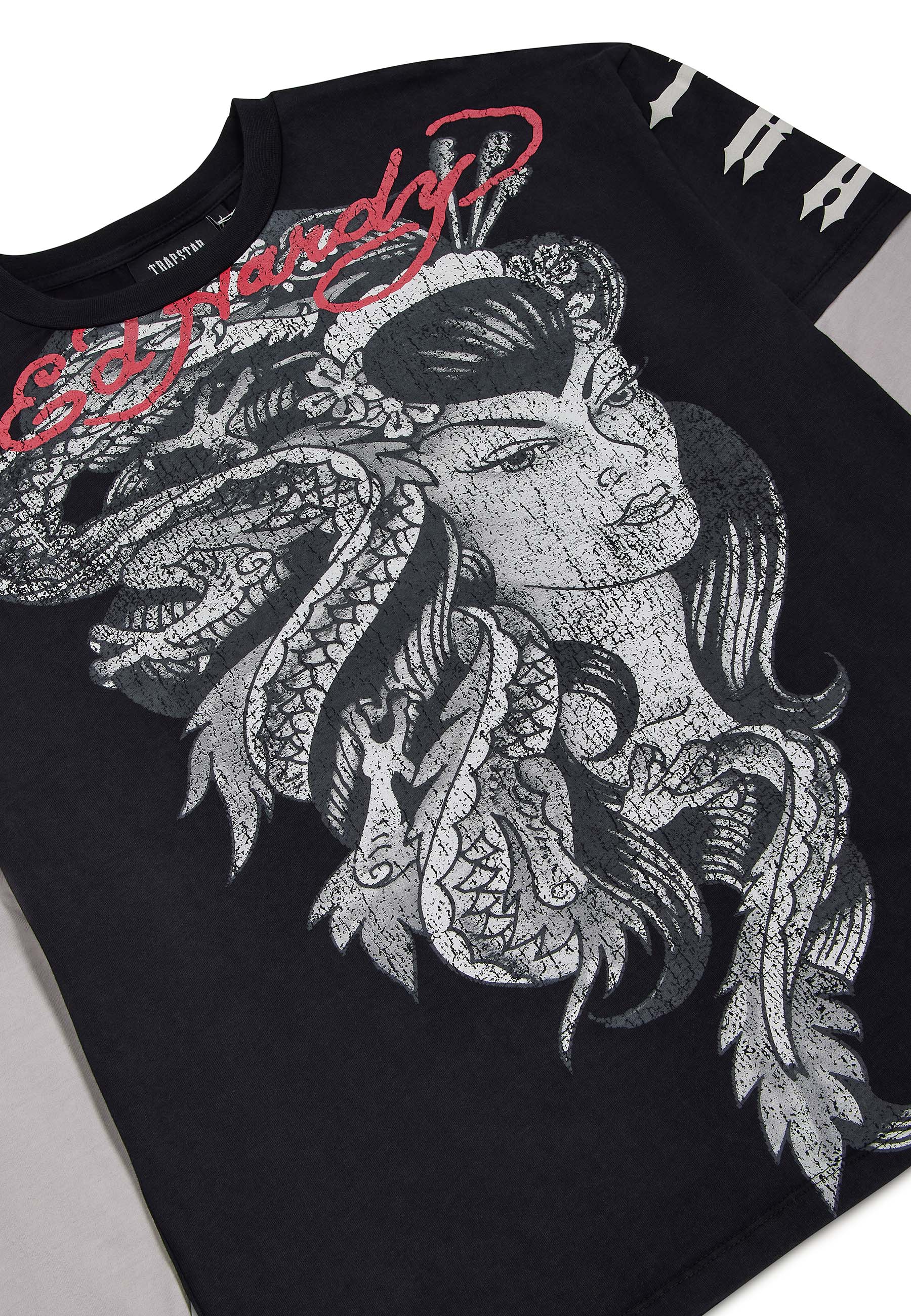 トップス trapstar x edhardy Trapstar x Ed Hardy Waffle LS Top - Black/White | Parallel