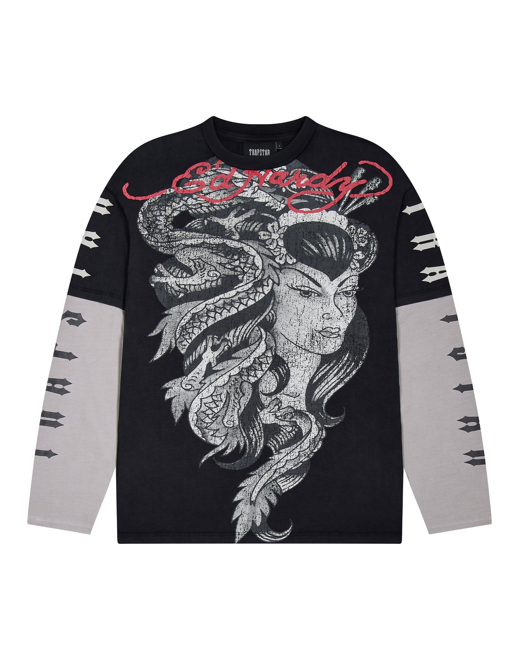 トップス trapstar x edhardy Trapstar X Ed Hardy Medusa LS Tee - Black / White – Ed Hardy UK