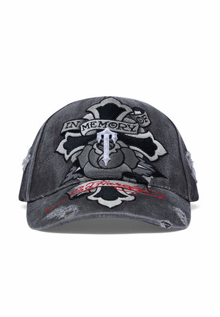 Unisex Trapstar x Ed Hardy Cross Cap - Grey