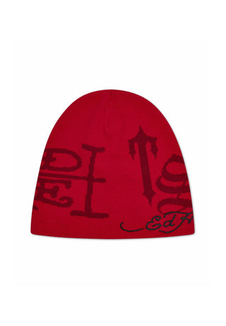 Unisex Trapstar x Ed Hardy Beanie - Red