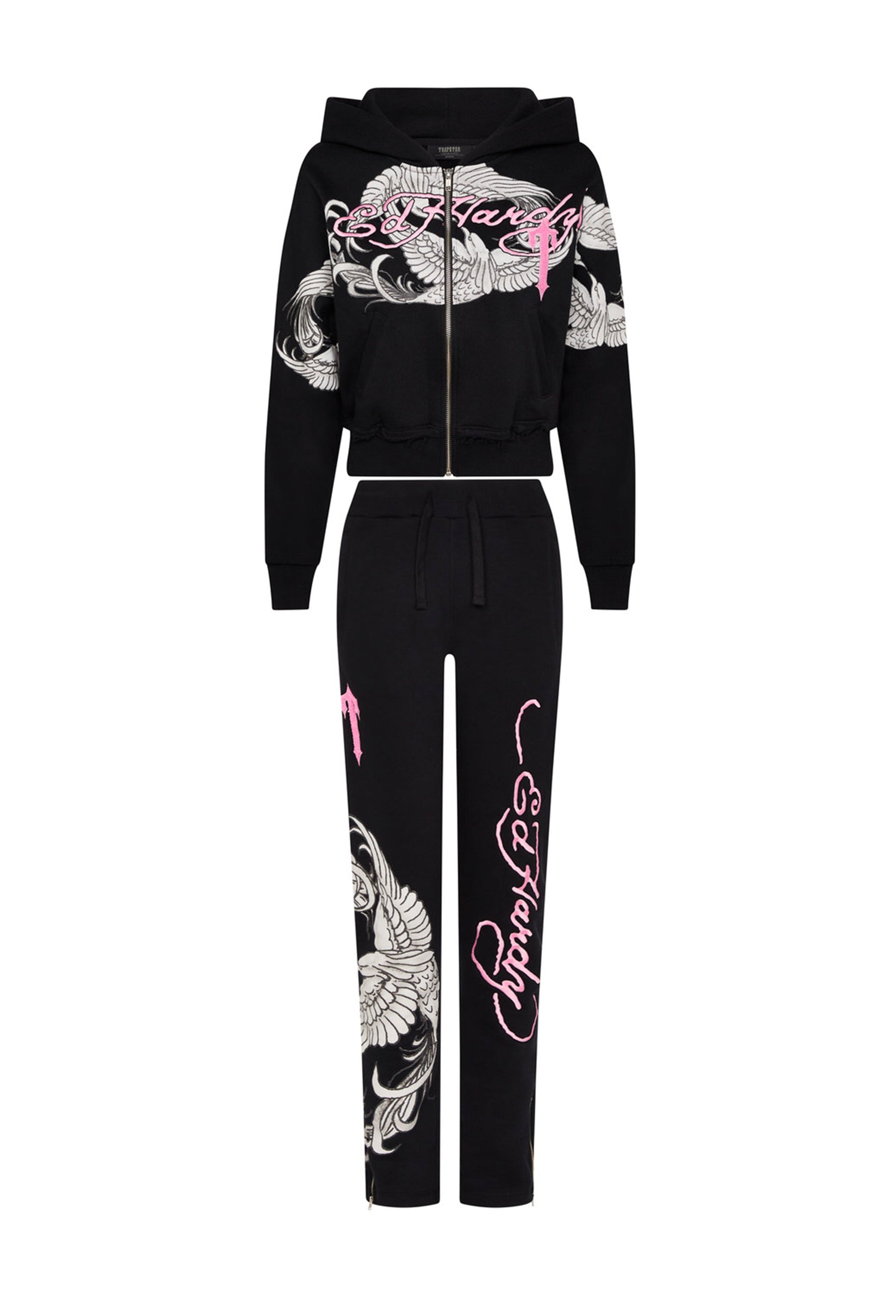 Trapstar Tracksuit Womens Womens Trapstar X Ed Hardy Hoodie Black