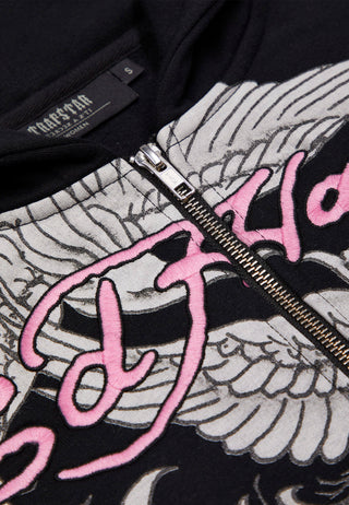 Womens Trapstar x Ed Hardy Hoodie - Black/Pink