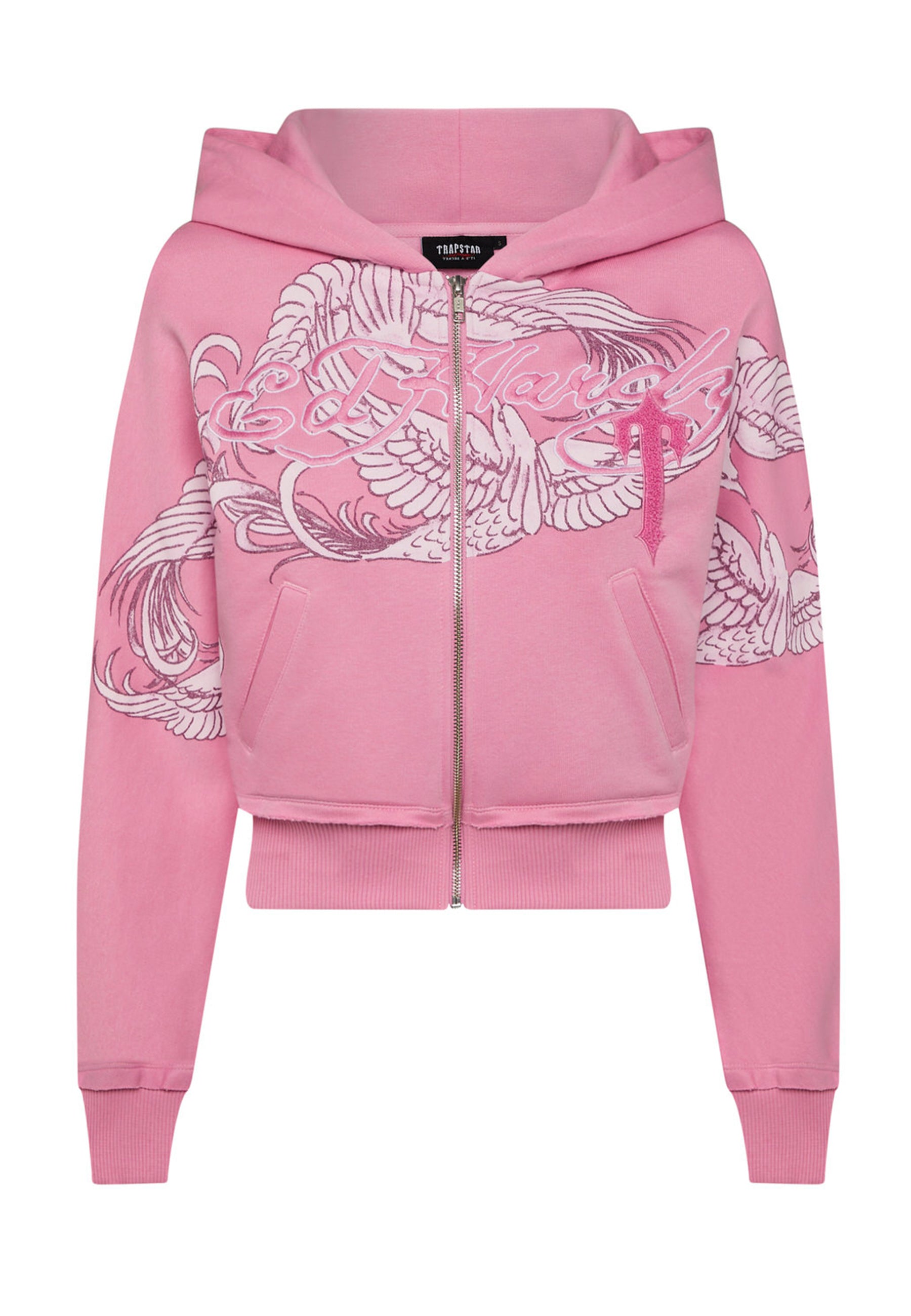 Womens Trapstar x Ed Hardy Hoodie - Pink – Ed Hardy UK