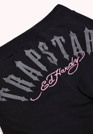 Womens Trapstar x Ed Hardy Jogger - Black/Pink