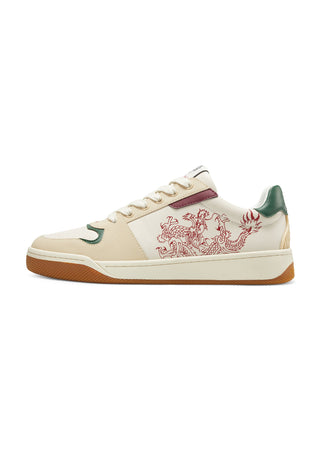 Mens-Court-Ed Low - Bulldog - Sand/Off White/Red