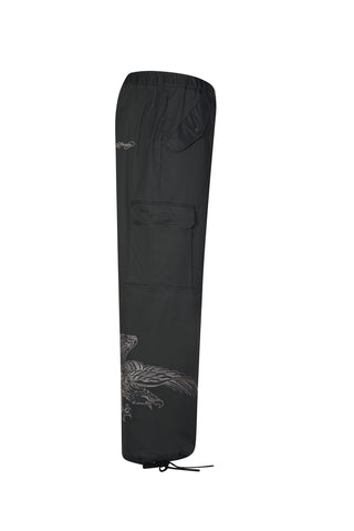 Mens Eagle Swoop Cargo Pants Trousers - Black