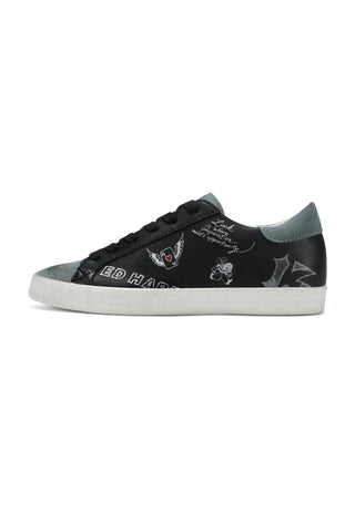 Mujer-Scuff-Ed Doodle Low - Negro/Plata