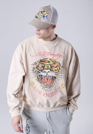 Suéter de gola redonda Tiger-Vintage Roar - Ercu lavado