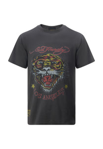 Tiger-Vintage Roar T-shirt - tvättad svart