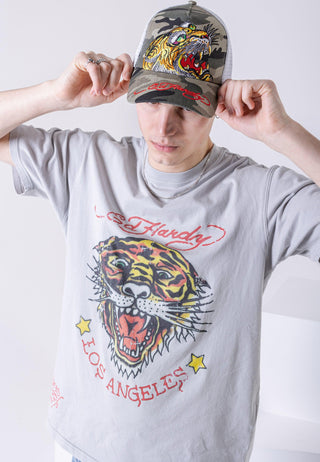 T-shirt Tiger-Vintage Roar - Gris délavé