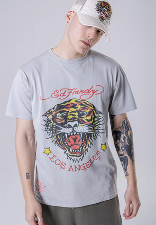 Camiseta Tiger-Vintage Roar - Cinza Lavado