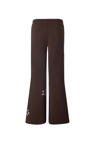 Womens Top-Buzz Power Flared Trousers - Brown