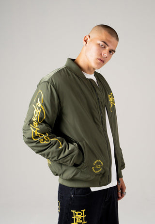 Mens Dragon-Head-Deh Bomber Jacket - Khaki