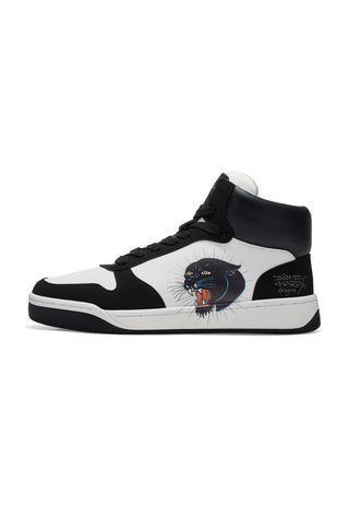 Mens Dribble High - Panther Head - White