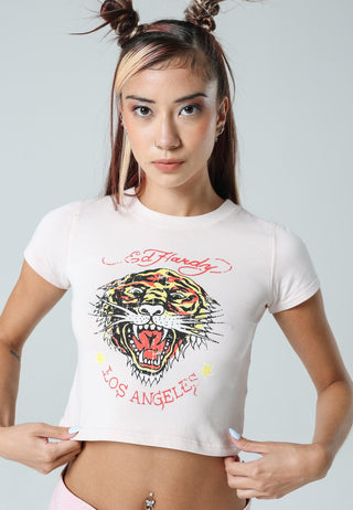 Camiseta La-Roar-Tiger Cropped para Bebê - Wasehd Delicacy