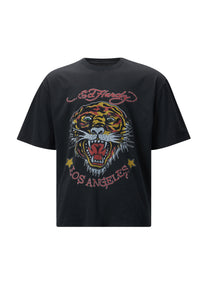 Mens La-Tiger-Vintage T-Shirt - Black