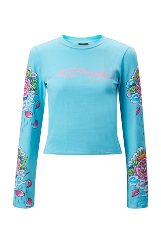 Womens Mystic Panther Long Sleeve T-Shirt - Blue